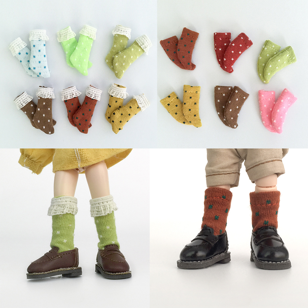 Spicy Food Snacks - 2pairs Ob11 Dolls Sock Candy Colors
