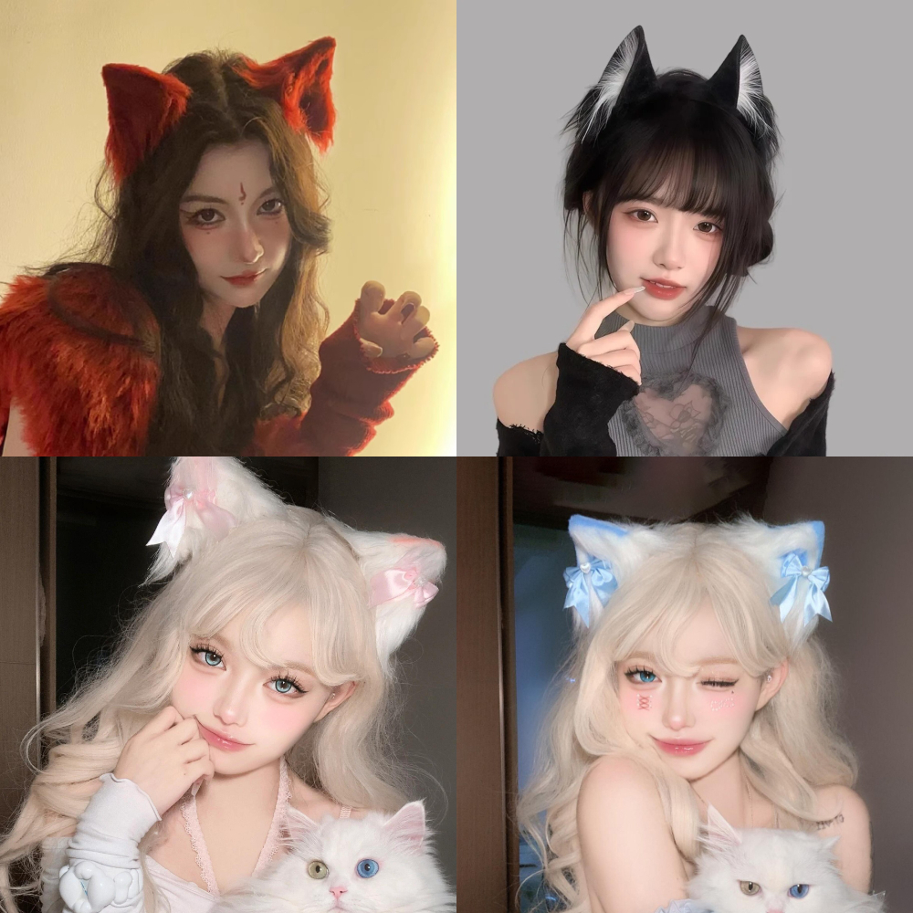 Korean Food Snacks - Sweet Cute Cat Ear Headband Cosplay