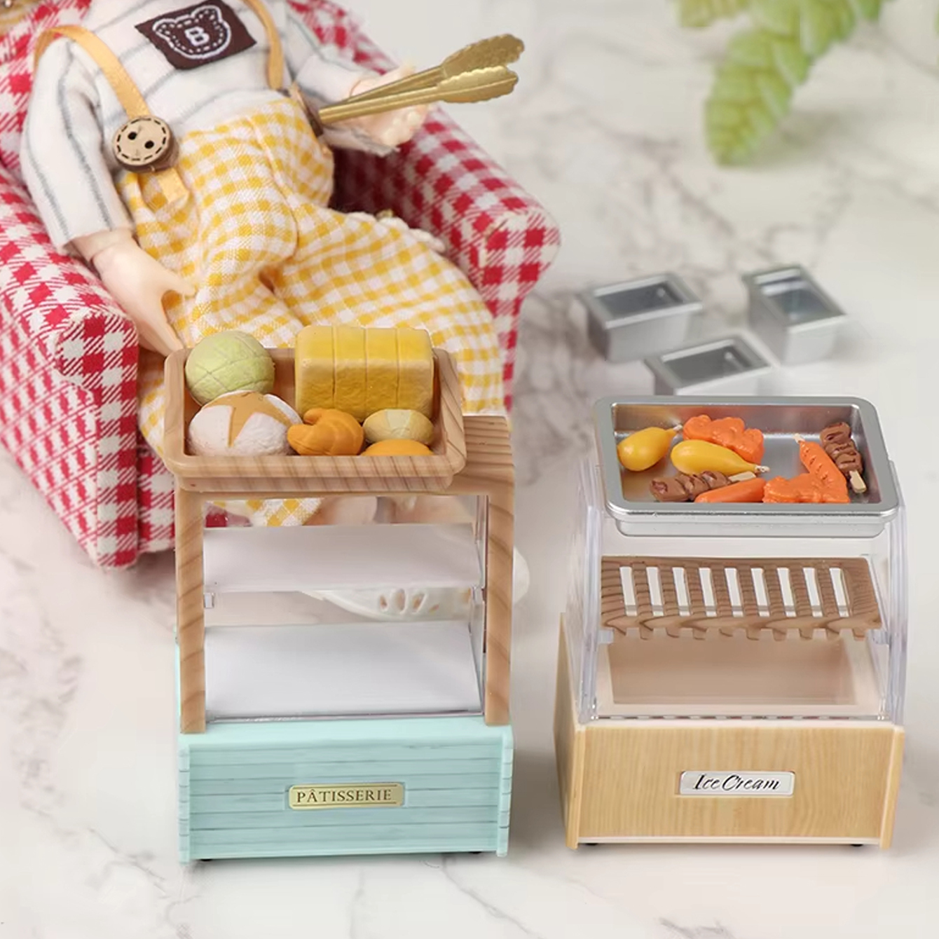 Dollhouse Miniature Bread Cabi - Food Snacks In Usa avaliação e preço