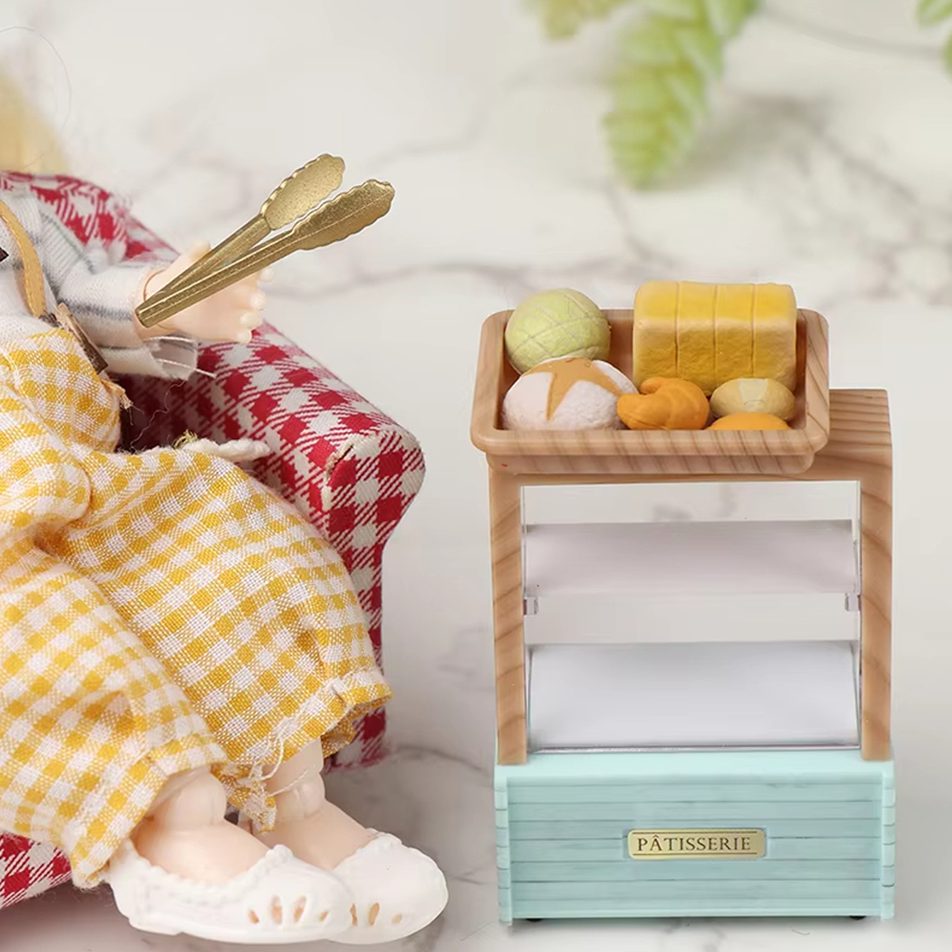 Dollhouse Miniature Bread Cabi - Food Snacks In Usa avaliação e preço