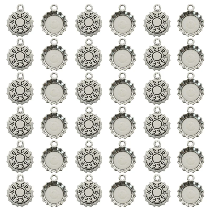 15PCS Antique Silver Plated Be - Food Zinc avaliação e preço