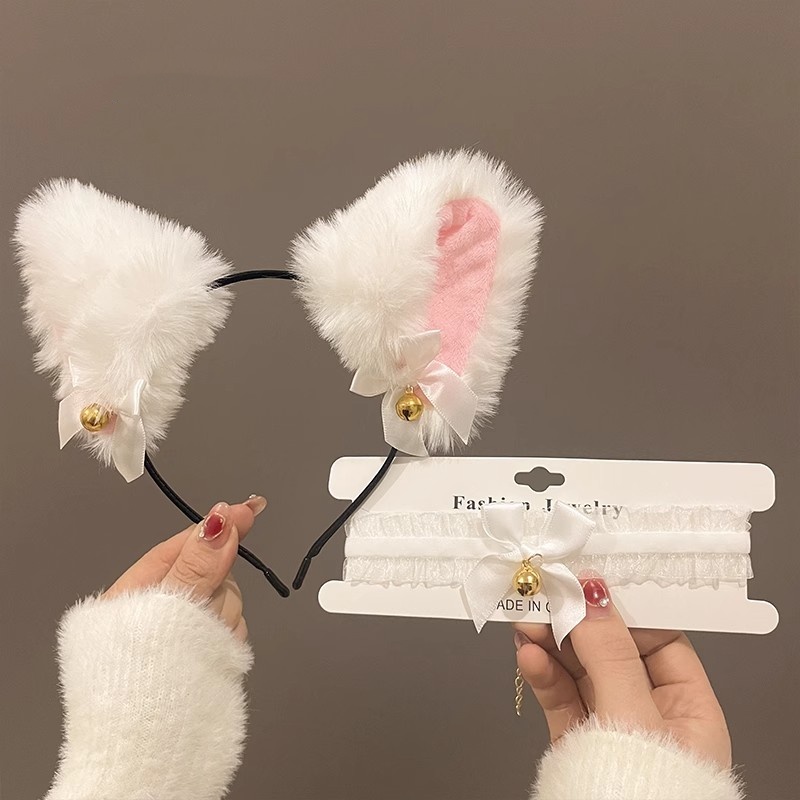 Cat Ear Headband with Bells, F - Korean Food Snacks avaliação e preço