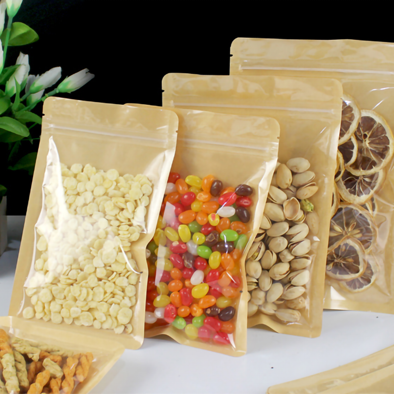 100pcs Eco-friendly Kraft Pape - Food Good Snacks avaliação e preço