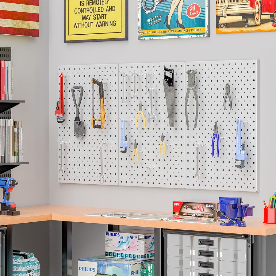 Metal Pegboard Panels, 16 x 12 - Foods X avaliação e preço