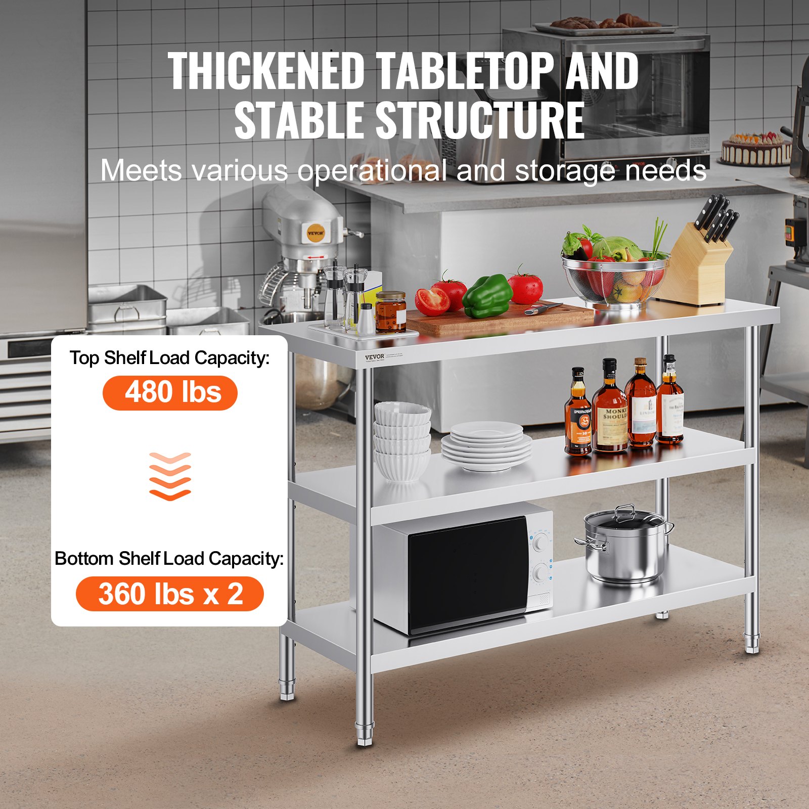 Stainless Steel Food Prep Tabl - Foods X avaliação e preço