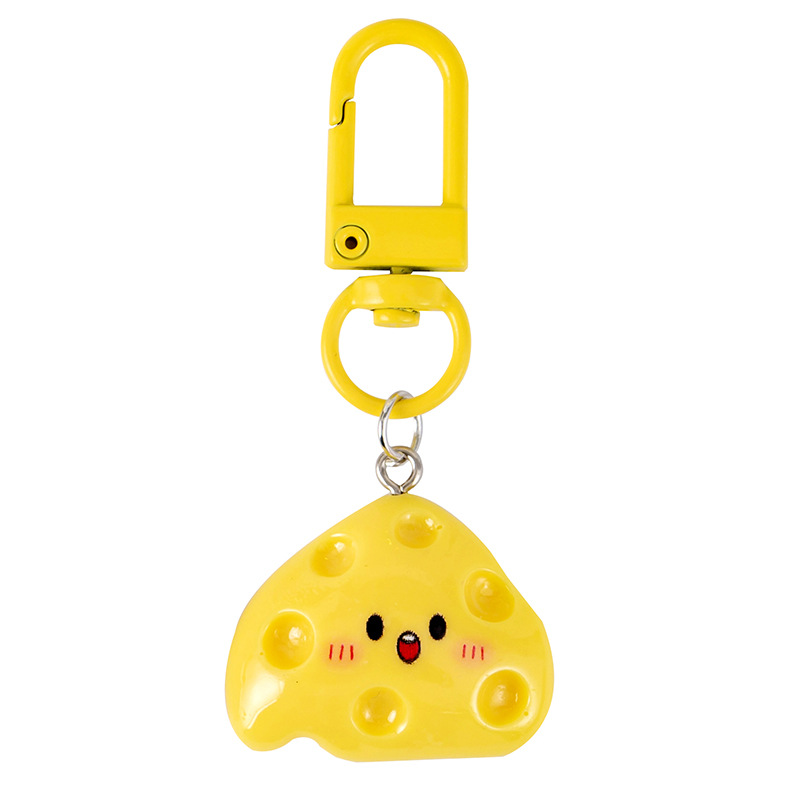 Cute Egg Cheese Keychain Resin - Food Zinc avaliação e preço