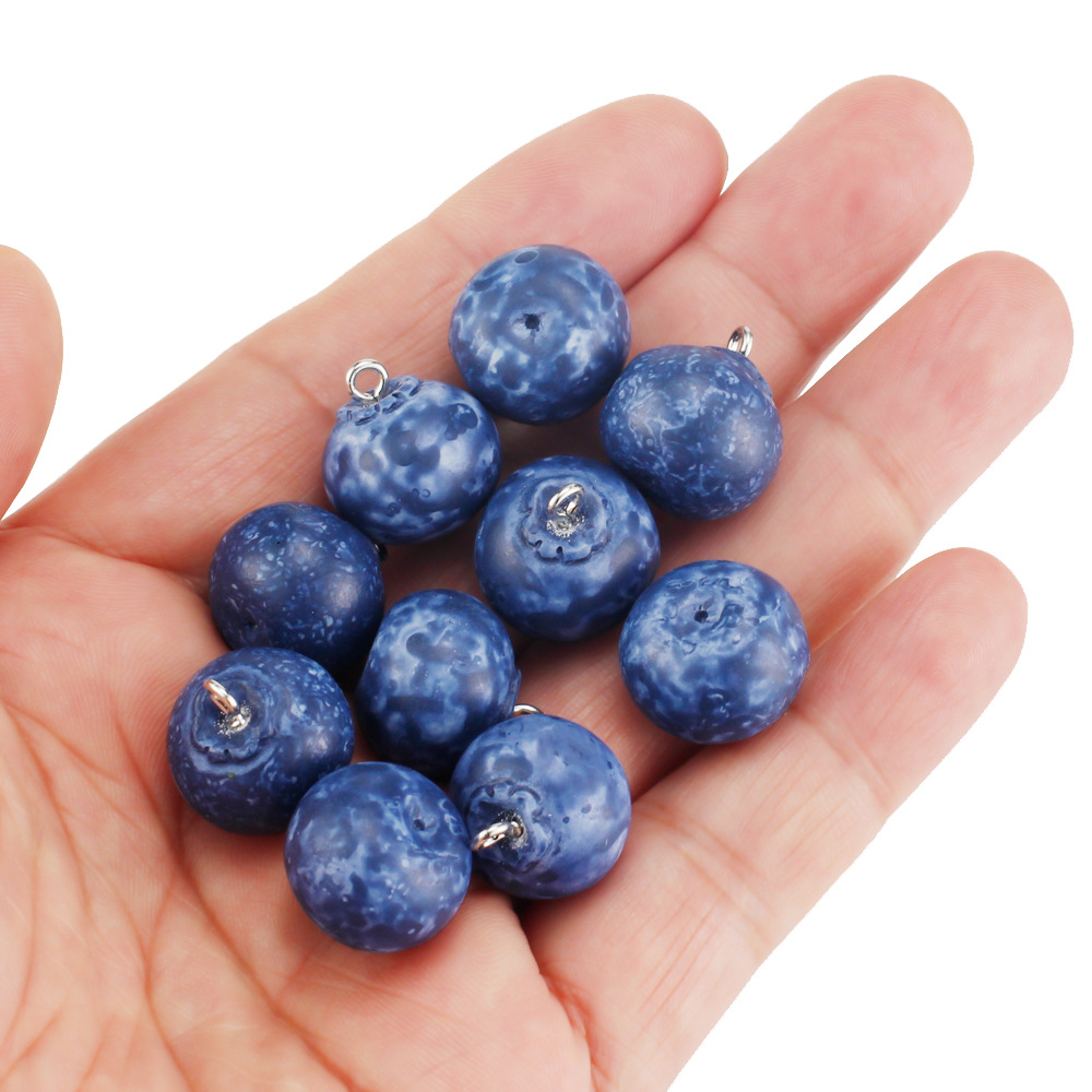 10PCS 3D Small Blueberry Resin - Food Zinc avaliação e preço