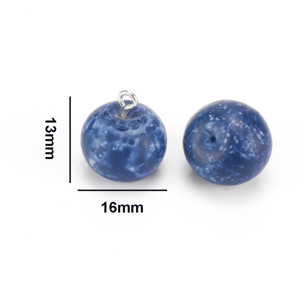10PCS 3D Small Blueberry Resin - Food Zinc avaliação e preço