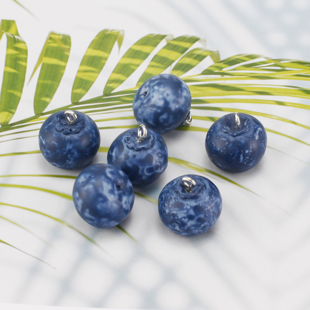 10PCS 3D Small Blueberry Resin - Food Zinc avaliação e preço